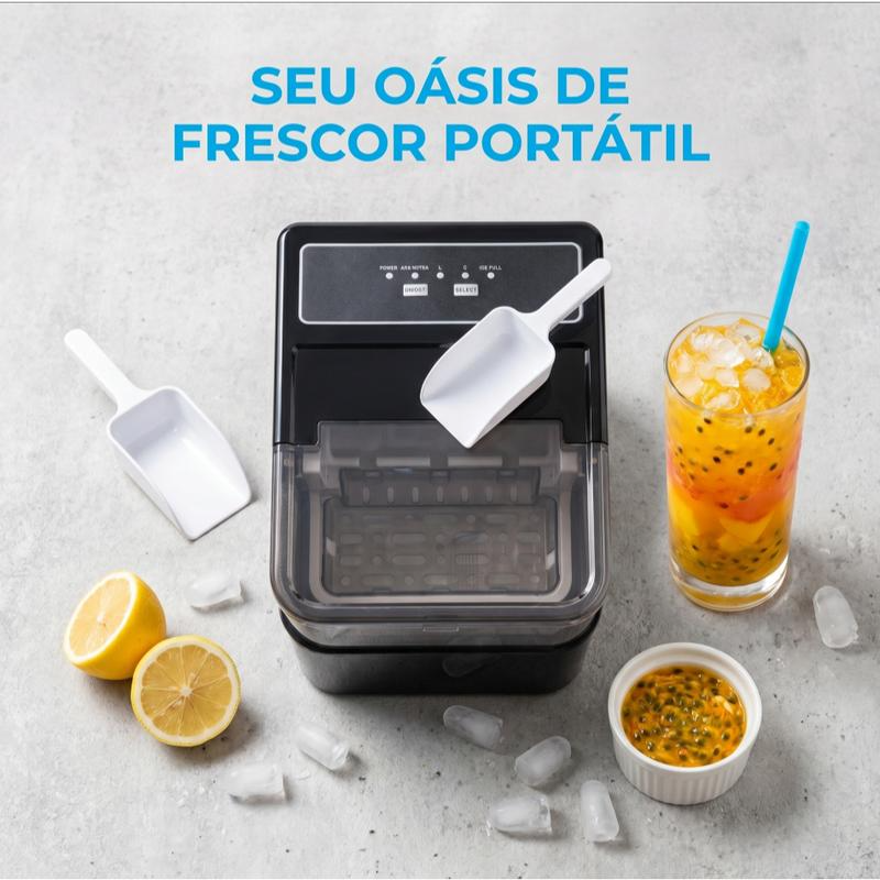 Máquina de Fazer Gelo Portátil Frezz Bivolt 2,2 Litros